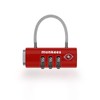munkees TSA Approved Luggage Lock, 3-Digit Combination, Metal Construction (Red)