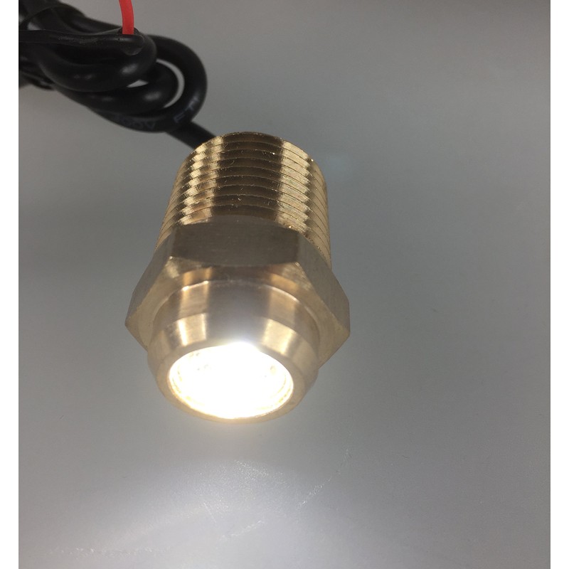 Pactrade Marine 2PCS Boat White LED Brass Drain Plug 1/2"