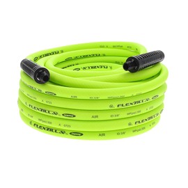 Flexzilla Air Hose, 3/8 in. x 50 ft., 3/8 in. MNPT Fittings, Heavy Duty, Lightweight, Hybrid, ZillaGreen - HFZ3850YW3