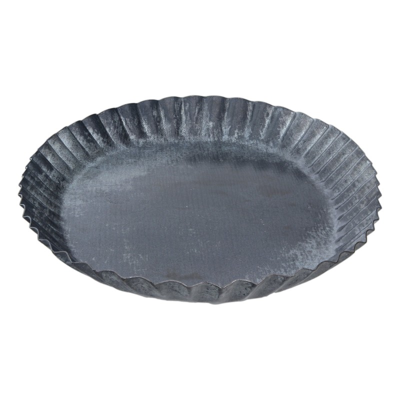 The Country House Collection Rustic Galvanized Metal Oval Pan Candle