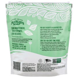 Charlie’s Soap Hypoallergenic Laundry Powder 8lb Bag, Pack of 2, 600 Loads Total, Deep Cleaning Washing Powder Detergent – Eco-Friendly, Safe, and Effective
