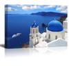 Beautiful Scenery Landscape Amazing Santorini with Churches and Sea View