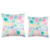 Pastel Colors Palette Patterns Circles Bubble Throw Pillow, 16x16, Multicolor