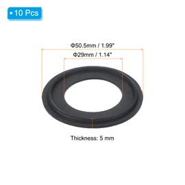 PATIKIL 10pcs Tri Clamps Gasket, 50.5mm OD 29mm ID Sanitary TC Tri Clamps Gasket Tri Pipe Rubber Ferrule Washers Tube Fittings O Ring Seal Gaskets for Dairy Brewing Winery Equipment
