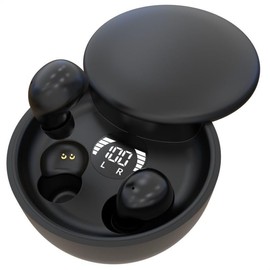 Auriculares para Dormir 【sueño Mejorado】 Inalámbricos Bluetooth 5.4, HiFi AAC Sonido Estereoscópico 3D, 2.2g Ultraligeros, Skin-Tone, Baja Latencia para Juegos (Negro)