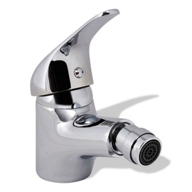 vidaXL Bathroom Bidet Mixer Tap Chrome Kitchen Deck Mounted Faucet Fixture