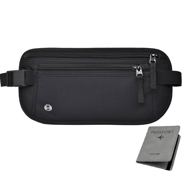 WAYAMY Soporte Delgado Para Pasaporte, RFID Waist Pack, RFID Pasaporte