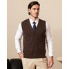 Kallspin Men’s Button Down Sweater Vest Lightweight Knitted Pure Cotton