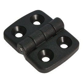 10x Hinge Plastic Hinge Combination Hinge Mini Plastic 20/20 Non-Removable 30 x 39 mm Black