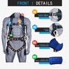 FHFallArrest Fall Protection 5pt Full-Body Safety Harness