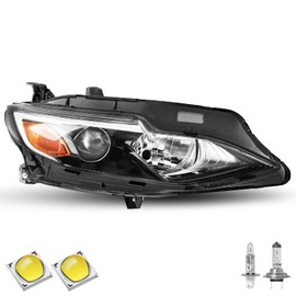 SOCKIR Headlight Assembly Fit for 2019 2020 2021 Chevy Malibu OE Style Factory Halogen Headlamp Replacement Right Passenger Side w/LED Bulbs