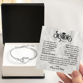 GLAVICY Graduation Gift for Her, Congratulations Class Of 2025 Bracelet, Graduation Bracelet Gifts For Daughter Granddaughter Niece From Mom Dad Grandma Grandpa #14