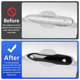 LUNQIN Car Door Handle Cover For Toyota Camry 2018-2025，Corolla 2020-2025，Corolla Cross 2021-2025，Avalon 2019-2022，Pruis Hatchback 2016-2019 Hybrid Auto Exterior Accessories 【With 2 Smart Entry Holes】