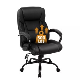 FDW Big and Tall Office Chair High Weight Capacity Office Chair w/ 500lb Wide Seat - Black