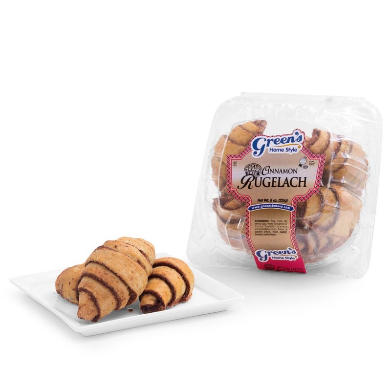Green's Bakery Sugar-Free Kosher Cinnamon Rugelach Pastry - 8 oz.