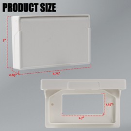 2-Pack RV Exterior Power Outlet Cover Plate (White) - Weatherproof Seal for GFI/GFCI Receptacles, Durable Thermoplastic with Spring-Loaded Lid