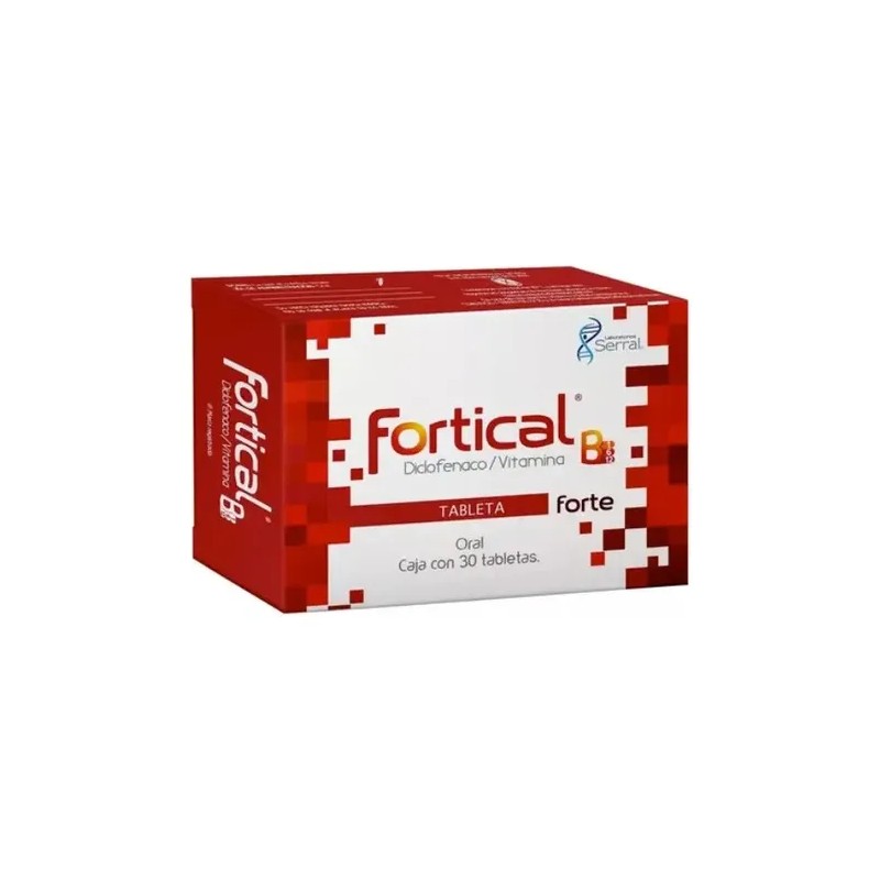 Fortical Forte C/30 Tab Diclofenaco/vitamina B1-b6-b12 Sabor Sin Sabor