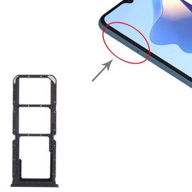 Trolley Compartment Compartment Compatible with OPPO A16 / A16S CPH2269 CPH2271 Nano Card Holder Sim1+ SIM 2 + Slot Slot Memory Micro SD Card (Black)