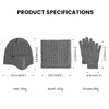 Mens Winter Warm Beanie Hats Long Neck Scarf Touchscreen Gloves
