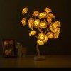 White Rose Lamp Light Up Rose Tree Lamp Tabletop Flower