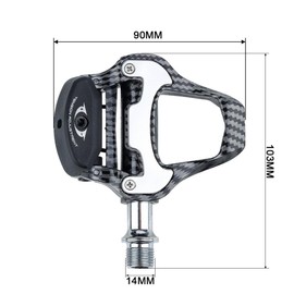 HOUSON bicycle pedals, carbon fiber bike pedals carbon road bike pedals compatible with KEO Grip cycling cleats pedals