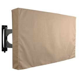 KHOMO GEAR Outdoor TV Cover Brown Universal Weatherproof Protector for 50-52 Inch TV - Fits Most Mounts & Brackets