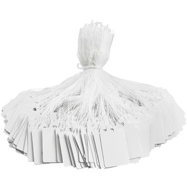 220 Pack White Price Tags with String Marking Tags with Hanging String Price Labels Display Tags for Jewelry, Clothing, Crafts (1.38 x 0.87 Inches)