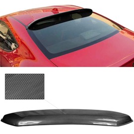 IKON MOTORSPORTS, Roof Spoiler Compatible with 2013-2016 Scion FR-S/2013-2020 Subaru BRZ/2017-2020 Toyota 86, Carbon Fiber Print PP Rear Window Visor Roof Spoiler Wing, 2014 2015 2016 2017 2018 2019