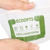 100 PCS ECOOPTS Food Storage Snack Bags 100% Compostable Ziplock