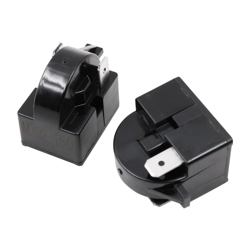 WANGCL 2PCS Compressor Start Relay 2Pin 15Ohm +2PCS Compressor Overload
