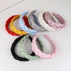 Braided headband, wide headband, women's hair band, fashion hair accessories, non-slip hair accessories, for women and girls, for make-up, shower, skin care, birthday, party, light green