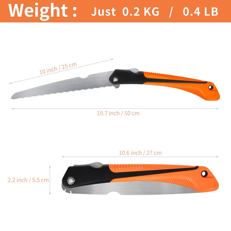 MINOVA Folding Insulation Hand Saw, 10 Inch Steel Blade Wavy