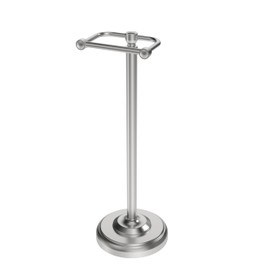 WZRUA Toilet Paper Holder Stand, Brushed Nickel Toilet Paper Holder Free Standing,Post Pivoting Design & Stable Weighted Base SUS304 Stainless Steel for Bathroom
