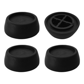 Runseaway 4Pcs Anti Vibration Pads for Washing Machines and Dryers, Washer Dryer Support Foot Riser Pads, Rubber Isolation Feet for Noise Reduction and Shock Absorption, Black