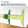 SciencePurchase 5-in-1 Sewing Craft Ruler T-Gauge, Seam Allowance, Button Spacer,