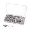 sourcing map 100 Sets Grommet Tool Kit Silver Tone 7mm/0.28