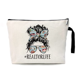 La bolsa de cosméticos ZHANTUONE hecha de lona no solo es novedosa y única, sino que también es segura y práctica con una cierre de metal confiable como interruptor, N