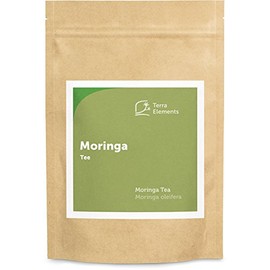 Terra Elements Organic Moringa Tea 100 g I Moringa Oleifera I Miracle Tree I 100% Pure I Vegan I Raw Food