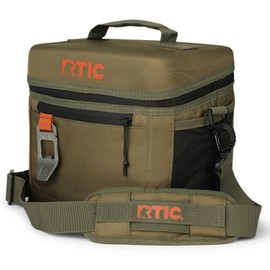 RTIC 8 Can Everyday Cooler, Soft Sided Portable Insulated Cooling for Lunch, Beach, Drink, Beverage, Travel, Camping, Picnic, for Men and Women, Olive