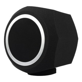 Domary Micrófono de condensador de estudio Parabrisas Cubierta de micrófono de espuma absorbente de sonido Cubierta protectora de espuma Cubierta de tapa antiviento Micrófono Protector de filtro pop G