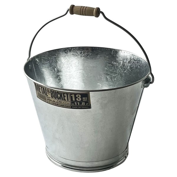Doi Kinzokusei Tin Bucket 13 Type (Approx. 3.6 fl oz (11.8 L), Made in Japan