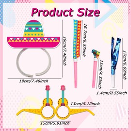 Exclusive Sombrero Hat XXL - Vibrant Party Hats & Mask Costume Set, Mini Sombrero and Mexican Decoration for Tequila Festivals and More
