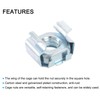 sourcing map 5/16-18 Cage Nut, 25Pcs Snap-in Cage Nuts, Carbon