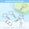 sourcing map 40 Pcs Metal Spring Snap Keychain Clip, Star