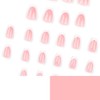 JUSTOTRY Pack of 24 White Glue-On Nails, Short, Pink Almond