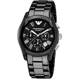 Emporio Armani AR1400 Ceramica Men's Watch, Black, Bracelet Type