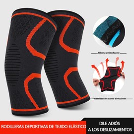 1 Par de Rodilleras Deportivas, Rodilleras Elásticas Antideslizantes, Protege tus Rodillas，Adecuado para Voleibol, Baloncesto, GYM, Correr, Ciclismo de Montaña, Deportes Al Aire Libre, etc