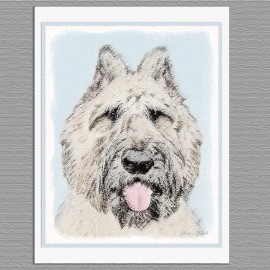 6 Bouvier des Flandres Dog Blank Art Note Greeting Cards