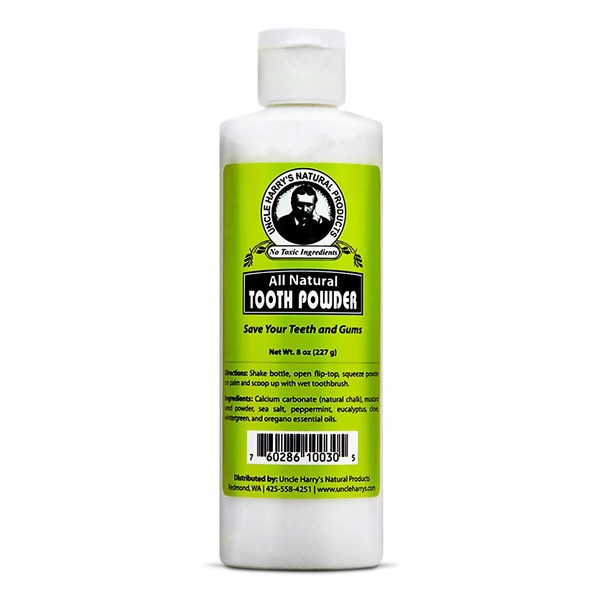 Uncle Harry's Remineralizing Tooth Powder | All Natural Enamel Support