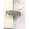 18K White Gold Plated CZ Cluster Custom Slugs Top Bottom